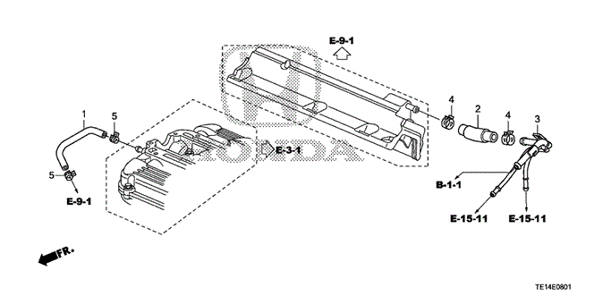 Engine/Breather Tube (V6) for 2012 Honda ACCORD COUPE #1