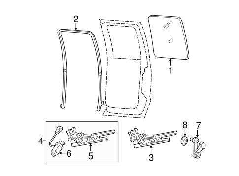 Body/Glass - Rear Door for 2011 Ford F-250 Super Duty #1