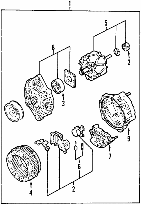Alternator for 2003 Mazda Protege #1