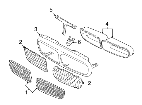 XJ8 GRILLE & COMPONENTS