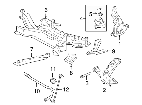 FRONT SUSPENSION/STABILIZER BAR & COMPONENTS for 2011 Toyota RAV4 #1