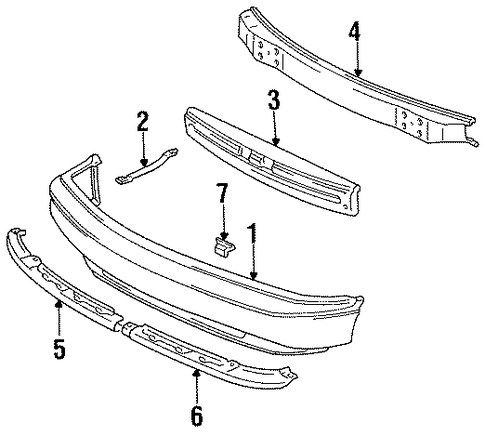 BODY/BUMPER & COMPONENTS - FRONT for 1996 Toyota Previa #1