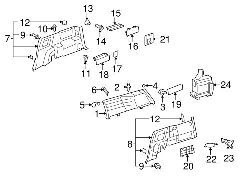 BODY/INTERIOR TRIM - QUARTER PANELS for 2008 Toyota FJ Cruiser #1
