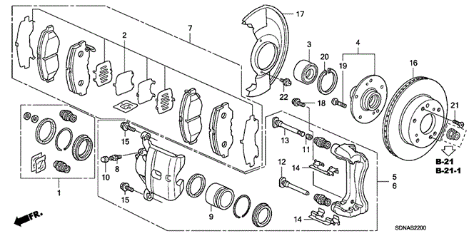 Chassis/Front Brake (1) for 2007 Honda ACCORD COUPE #1