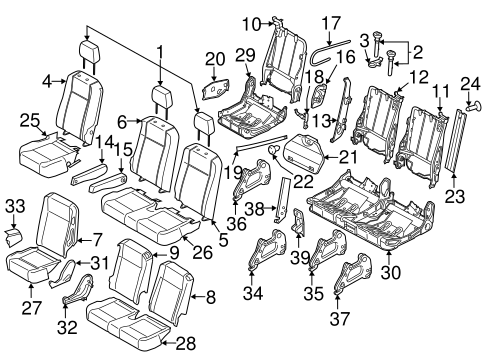 Body/Rear Seat for 2016 Ford Transit-150 #4