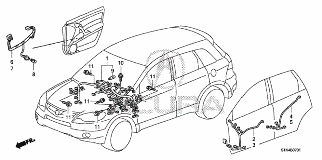 Wire Harness (2) for 2008 Acura RDX #0
