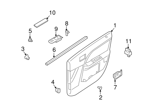 Taurus INTERIOR TRIM - REAR DOOR