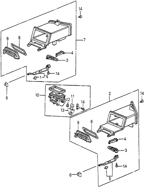 Interior/Bumper/Fresh Air Vents for 1982 Honda ACCORD SEDAN #1