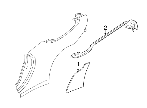 911 EXTERIOR TRIM - QUARTER PANEL