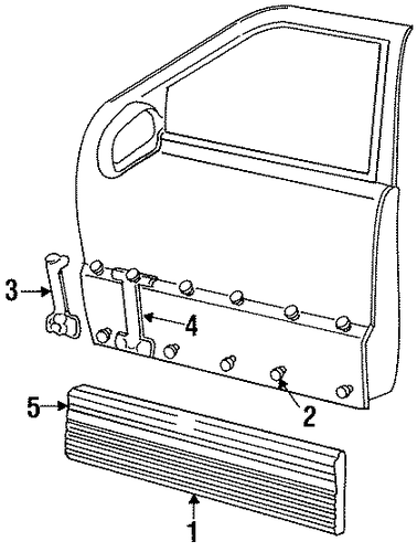 Grand Cherokee EXTERIOR TRIM - FRONT DOOR 2