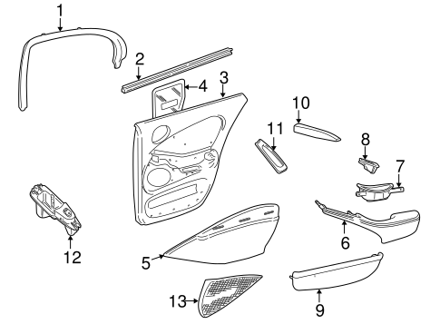 S-Type INTERIOR TRIM - REAR DOOR