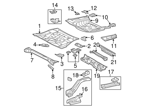 BODY/REAR FLOOR & RAILS for 2012 Toyota Avalon #1