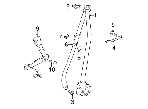 Front Seat Belts for 2011 BMW 335d #0