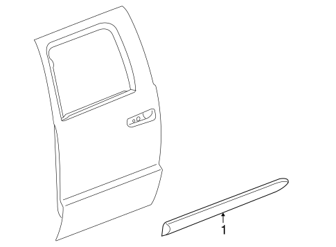 Dakota EXTERIOR TRIM - REAR DOOR