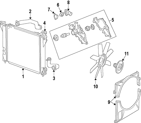 Cooling System/Cooling System for 2008 Ford Explorer Sport Trac #1