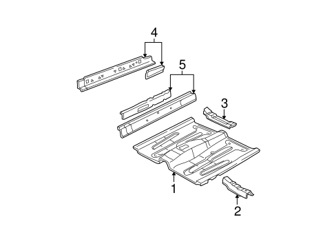 Floor & Rails for 2004 Pontiac Grand Am #0