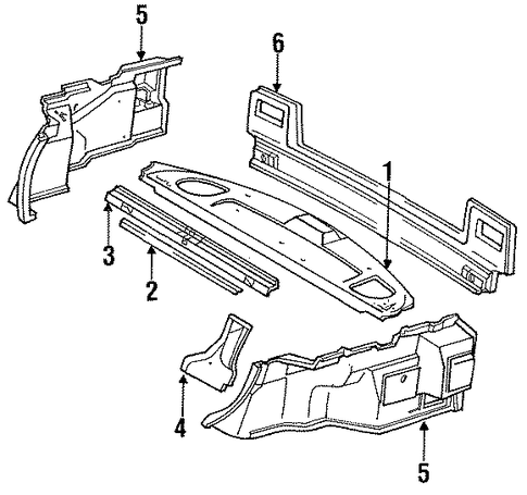 Garnish, Rear Bulkhead Flange *NH89L* (Palmy Gray) Garnish, Rear Bulkhead Flange *NH89L* (Palmy Gray)