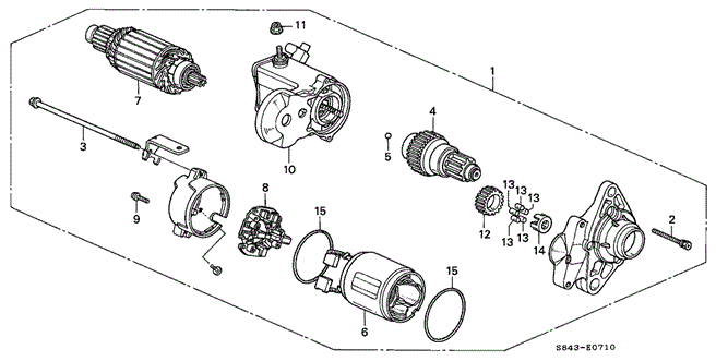 ENGINE/STARTER MOTOR (DENSO) (L4) for 1998 Honda ACCORD COUPE #1