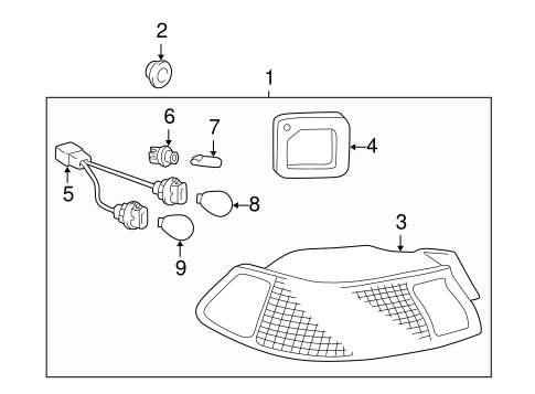 ELECTRICAL/COMBINATION LAMPS for 2001 Toyota Camry #3