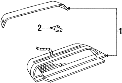 High Mounted Stop Lamp for 1996 Ford Contour #0