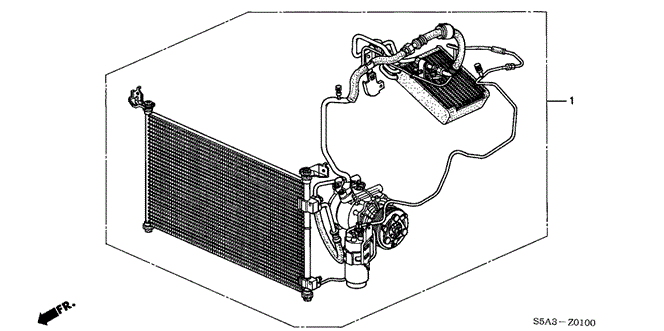 BODY / AIR CONDITIONING/AIR CONDITIONER for 2003 Honda CIVIC SEDAN #1