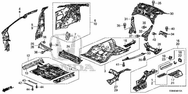 Inner Panel - Floor Panels for 2012 Honda Civic #0