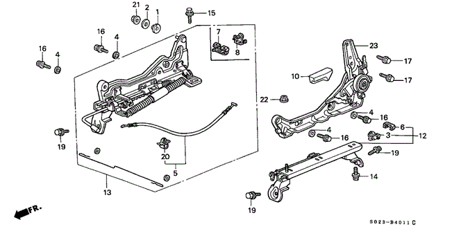 INTERIOR / BUMPER/FRONT SEAT COMPONENTS (L.) (2) for 2000 Honda CIVIC COUPE #1