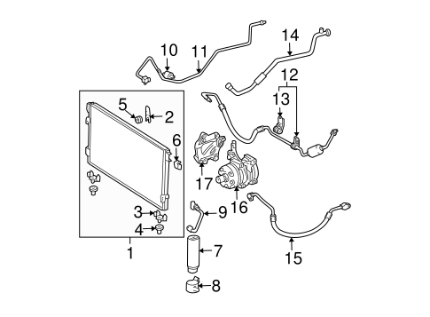 HVAC/CONDENSER, COMPRESSOR & LINES for 2005 Toyota Tundra #1