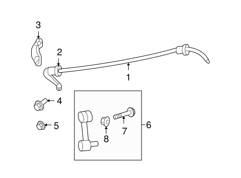 Stabilizer Bar & Components for 2006 Lincoln Zephyr #1