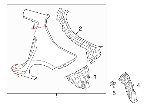 Quarter Panel & Components for 2012 Nissan Leaf #0