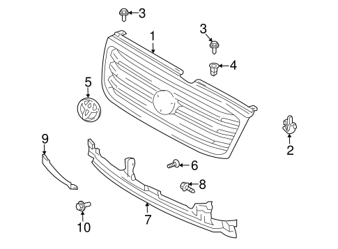 Grille & Components for 2001 Toyota Land Cruiser #0