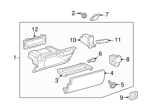 BODY/GLOVE BOX for 2008 Toyota Land Cruiser #1