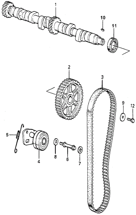 Engine/Camshaft - Timing Belt for 1982 Honda ACCORD SEDAN #1