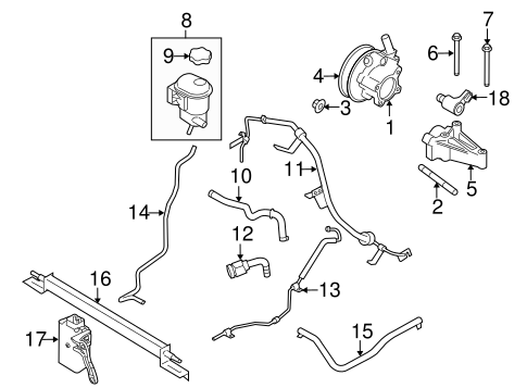 Steering/Pump & Hoses for 2008 Ford Taurus #1