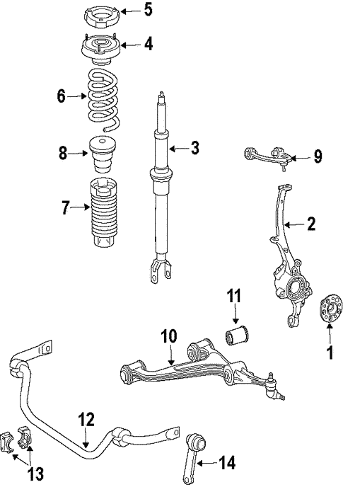 Front Suspension for 2008 Mercedes-Benz E 350 #0