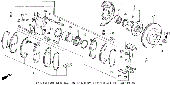 CHASSIS/FRONT BRAKE (1) for 1993 Honda CIVIC SEDAN #1