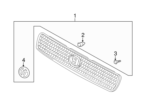 BODY/GRILLE & COMPONENTS for 1996 Toyota RAV4 #1