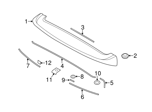 Rear Spoiler for 2011 Kia Sorento #0