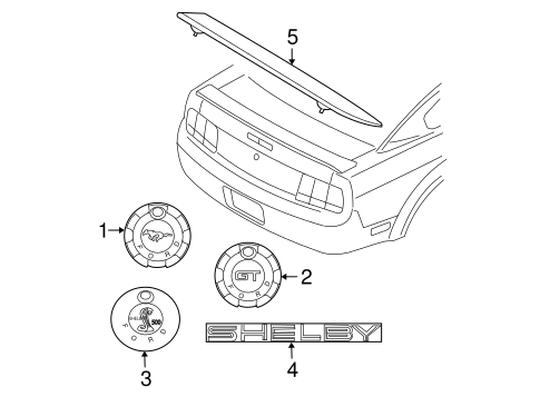 Body/Exterior Trim - Trunk for 2009 Ford Mustang #1