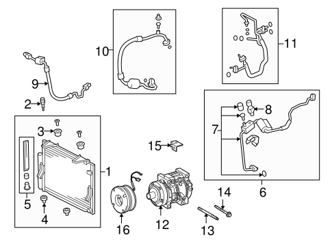 HVAC/CONDENSER, COMPRESSOR & LINES for 2010 Toyota Sequoia #3