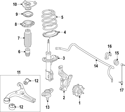Suspension Components for 2019 Hyundai Elantra GT #1
