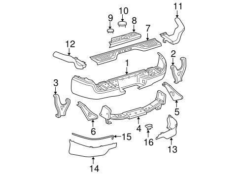 BODY/BUMPER & COMPONENTS - REAR for 2008 Toyota Tacoma #1