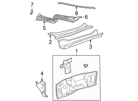 Body/Cowl for 2001 Ford F-350 Super Duty #2