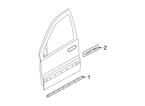 Grand Cherokee EXTERIOR TRIM - FRONT DOOR