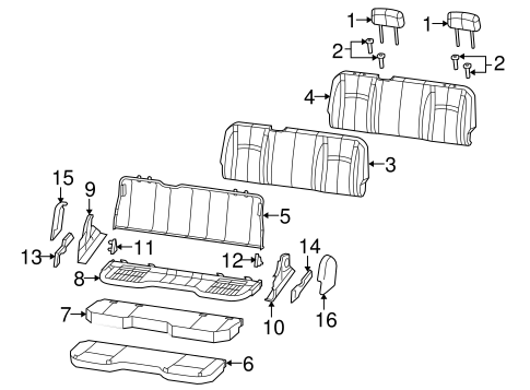 1500 REAR SEAT COMPONENTS 4