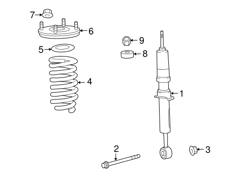 FRONT SUSPENSION/STRUTS & COMPONENTS for 2011 Toyota Land Cruiser #1