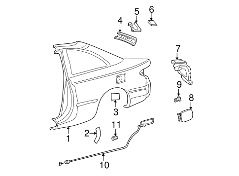 BODY/QUARTER PANEL & COMPONENTS for 2001 Toyota Solara #1