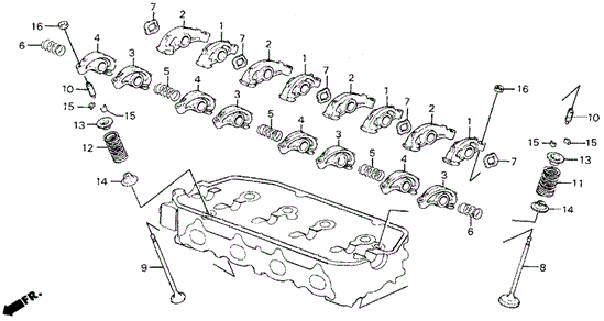 ENGINE/VALVE - ROCKER ARM for 1990 Honda CIVIC SEDAN #1