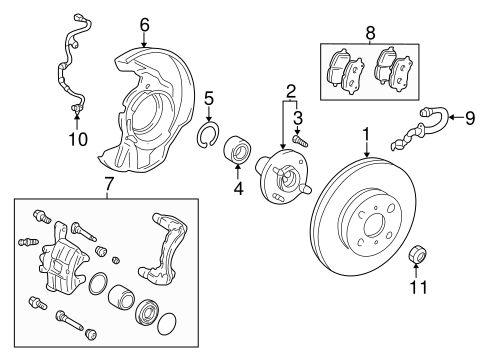 BRAKES/FRONT BRAKES for 2007 Toyota Corolla #1