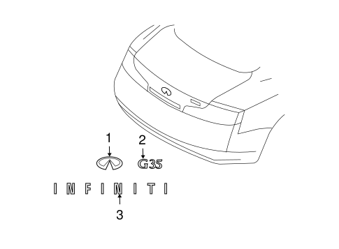 Exterior Trim - Trunk for 2005 Infiniti G35 #1